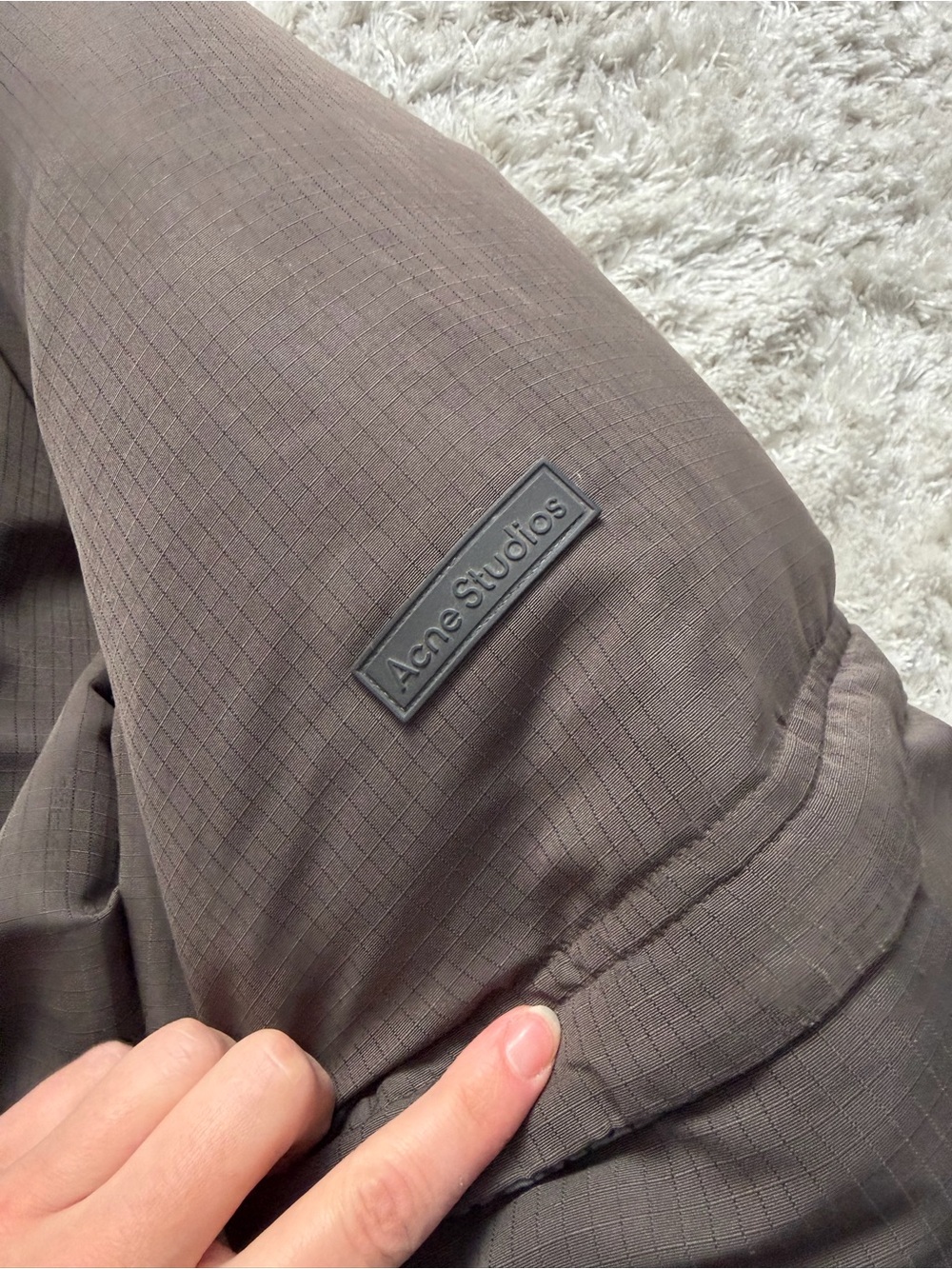 Acne Olive Green Quilted Puffer Jacket - Picture 10 of 13